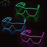 LED Glasses Eyes-Friendly EL Wire LED Glasses Eye-Catching Rave Glasses Battery Powered LED Light up