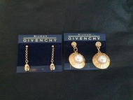 Vintage Givenchy Matte Gold Earrings 中古 復古紀梵希 Logo耳環