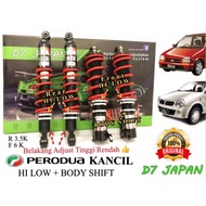 KANCIL ADJUSTABLE D7 JAPAN (BELAKANG BOLEH ADJUST) HI LOW + BODY SHIFT ABSORBER &amp; SPRING COILOVER / MIRA L2 L2S L5 L200