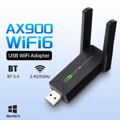 Fenvi AX900 BT5.4 WiFi Adapter WiFi 6 802.11ax USB Dongle Dual Band 2.4G/5GHz USB WiFi Card for Lapt