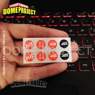 TOMBOL BRANDED 3 BUTTON STICKERS HOME SET FLEXIBLE RAISED STICKERS CELLPHONE STICKERS