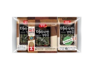 สาหร่าย Yangban Double Roasted Seasoned Laver 15g  สาหร่ายทอดกรอบ นำเข้าจากเกาหลี (5gX3) Seaweed