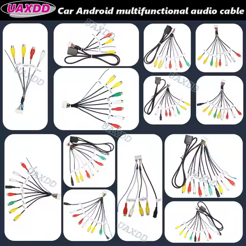 RCA 4G 2Din Car radio Android frame Kit video harness microphone Camera audio cable Card slot line s