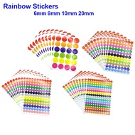 6/8/10/20mm Round Circles Sealing Sticker Paper Labels Colored Dot Stickers Adhesive Package Label P