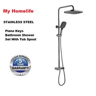 DUVENA DUV-6322GM GUN METAL PIANO KEY 3 WAY SHOWER SET / EXPOSED SHOWER SET FOR COLD /INSTANT HEATER