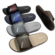 OS Luofu Men's Imported Soft Striped Rubber Slip-On Sandals E6168H-BRE15 (AZ1)