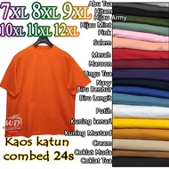 KATUN PLAIN T-SHIRTS BIGSIZE 7XL 8XL 9XL 10XL 11XL 12XL COMBED COTTON T-SHIRTS 24S plain Bigsize JUM