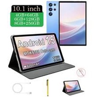 10.1 Inch Android 15 Tablet PC, With Protective Case And Stylus Pen, 4GB/6GB/8GB RAM + 64GB/128GB/25
