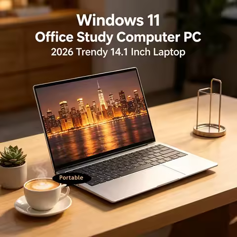 14.1 Inch Premium Ultra Thin Notebook 2026 Win11 DDR4 16GBGB RAM 2TB SSD Portable Business Laptop PC