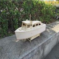 木質船模套材DIY手工拼裝電動遙控船小巡邏艇模型
