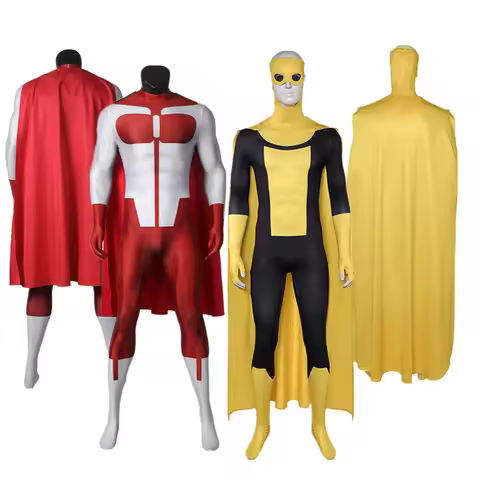 Invincible Mark Grayson Cosplay Jumpsuit Cloak Omni Man Roleplay Nolan Grayson Costume Outfits Hallo
