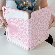 24 ชั่วโมงเคส case iPad Air8 Gen12 Air7 ที่ใส่ปากกา พิมพ์เสือดาวStar เคสiPadหมุน 360 Gen11/10 Air6