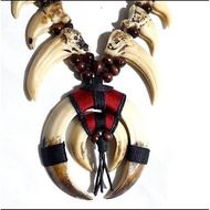 Ethnic fang necklace variations, ethnic dayak necklace