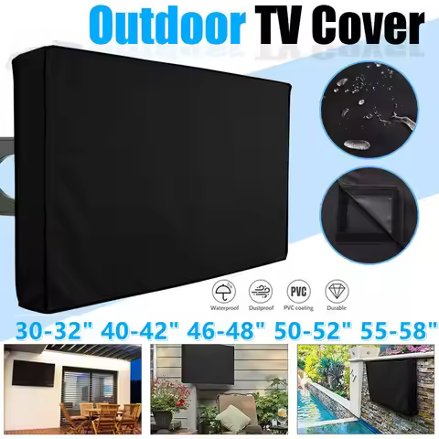 30-58 Inch Dustproof Waterproof TV Cover Outdoor Patio Flat Television Protector Oxford Cloth Coated
