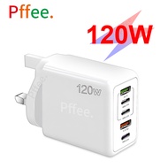 Pffee 120W USB C + QC3.0 Fast Charging Charger Type C Plug PD Adapter Travel USB Charging
