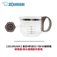 【小饅頭家電】【ZOJIRUSHI】象印4杯份EC-TBF40咖啡機配件賣場:玻璃壺/淨水濾網