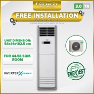 EVEREST Etiv36xfs/m Inverter Floor Standing Aircon - 3TR (With Installation for the 1st 10ft)