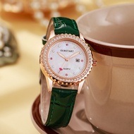 New Style Belt Watch Female Calendar Love Heart Diamond-studded Female Watch Luminous Korean Version