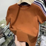 LOMOGI 210g 40 Count Odal 92 Cotton 8 Spandex Short-Sleeved T-Shirt Slim-Fit High Elastic Blank Vers