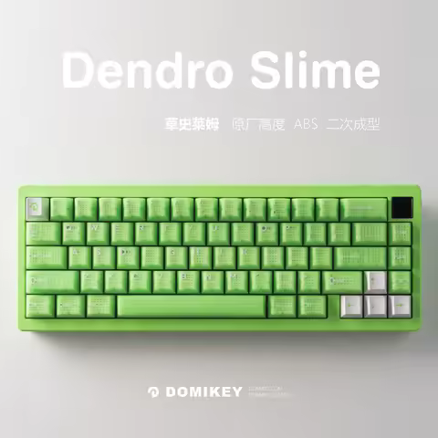Hififox x Domikey Dendro Slime Cherry Profile ABS Doubleshots Keycap Set for keyboard BM60 CSTC75 BM