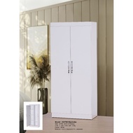 [6FTx2.5FT] Wardrobe 2Door with lock Almari Baju 2Pintu berkunci  Almari baju ada rak wardrobe with 