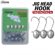 Box of 10 Jig Head Blades Ajing Game Vibration Fishing Ultralight Fishing Carbon Steel Lead Tip 1.5g