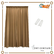 thefactorycurtain - B6 Blazing Curtain Hook/Ring Blackout Curtain (260cm)