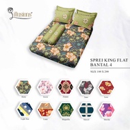 Live - King Size Bed Sheet B4 180x200x20 4 Pillows 2 Bolsters - Abstract Motif Floral/ Minimalist/