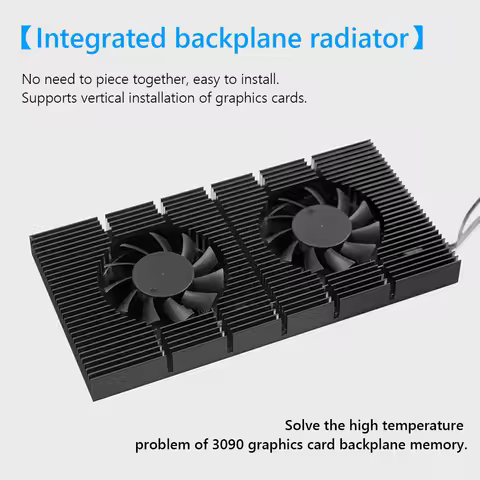 GPU Backplane Radiator Graphics Card Backplane Heatsink Alloy Aluminum Video Memory VRAM Radiator fo