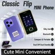 Two Screen Folding Pocket Phone Dual Sim Large Push-Button Double Torch Blacklist Bluetooth Mini Thi