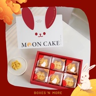 Super cute paper MOON CAKE box with handle, melted egg CAKE box, MOON CAKE box