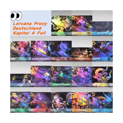 Lorcana Proxy Deutschland Kapitel 4 Foil TCG Karten - Ursula/Jasmine/Cinderella (Premium-Qualität, T