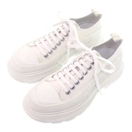 全新未使用 Alexander McQueen Tread Slick 厚底運動鞋，尺寸 38（日本尺寸 25cm），棉/橡膠材質，白色，貨號 697072 W4MV2。 [二手] Alexander