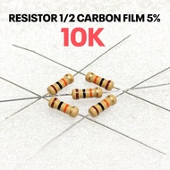 (10 PCS) RESISTOR 1/2WATT 1/2W 10K 10K KILO CF 5% ROHS