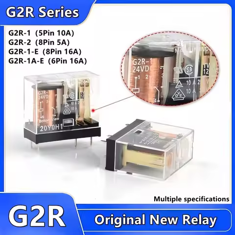 1PCS Original New Relay G2R-1 G2R-2 G2R-1-E G2R-1A-E 5VDC 12VDC 24VDC 48VDC 100VDC G2R 5Pin 6Pin 8Pi