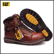 Caterpillar Steel Toe Safety Shoes Men's Work Boots Outdoor Hiking Boots Genuine Leather Safety Boot