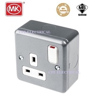 MK G2977 ALM 13A 1 Gang Metalclad Switch Socket