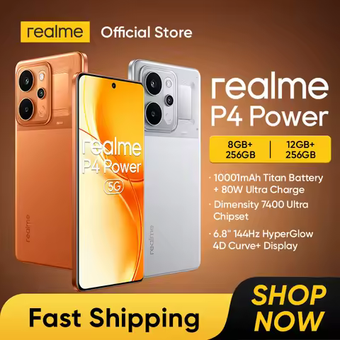 [World Premiere] realme P4 Power 5G Smartphone 10001mAh Battery 80W Charge 50MP Sony OIS Camera 6.8"