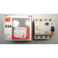 UMS 63A 100mA 4POLE ELCB