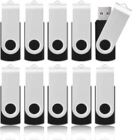 KOOTION Pack of 10 USB Sticks 64 GB Memory Sticks Set USB 2.0 10 Pieces Memory Stick Metal 64G Thumb