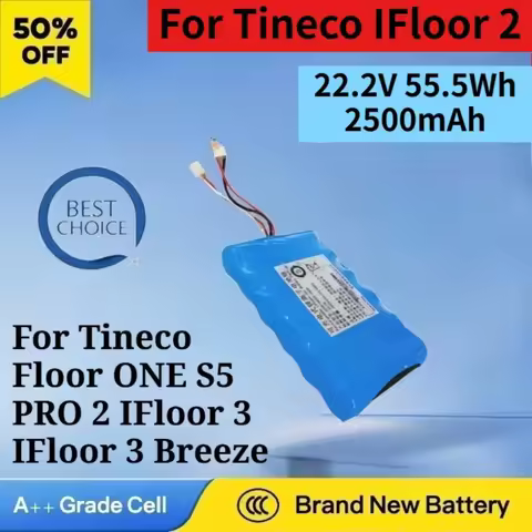 22.2V 55.5Wh 2500mAh Rechargeable Battery for Tineco IFloor 2 Floor ONE S5 PRO 2 3 Breeze ONE S3 ONE