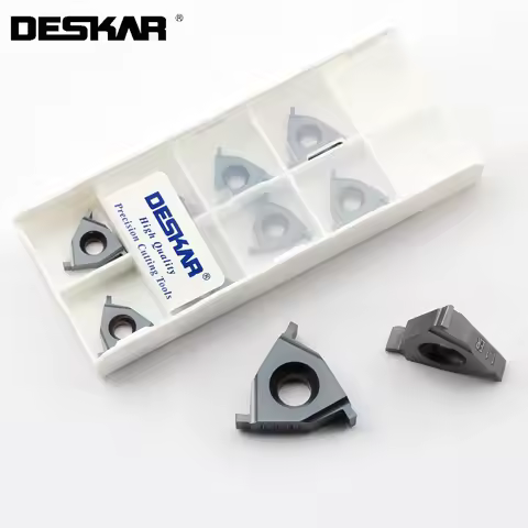 10PCS DESKAR 16IR/EL 1.0 1.6 1.7 /1.8/1.9 /2.0 /2.1/2.2/2.25/2.3 LDA CNC Carbide Grooving lathe inse