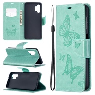 XICCI for Samsung A32 4G/A32 5G/A52 4G 5G/A72 4G 5G/A22 5G/A82 5G Phone Case Embossed Butterfly Wall