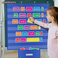 HANDMADEX Classroom Pocket Chart, Large Durable Standards Pocket Chart, Educational Class Schedule C