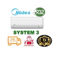 Midea [R32] System 3 + FREE Dismantled &amp; Disposed Old Aircon + FREE Delivery + FREE Installation + Workmanship Warranty