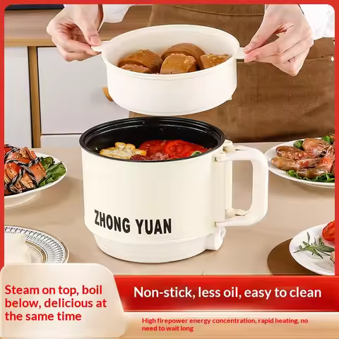 Folding Electric Pot Multifunctional Mini Cooker 15L Portable for Instant Noodles Dormitory Travel F