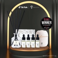 ION Orchard Scent Starter Bundle | Himalayan Tea Reed Diffuser, 4-Pack Signature Essential Oil Set