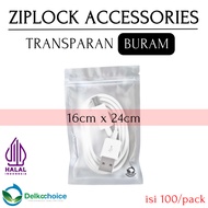 DELKOCHOICE PLASTIC ZIPLOCK CLIP TRANSPARENT ACCESSORIES 16x24