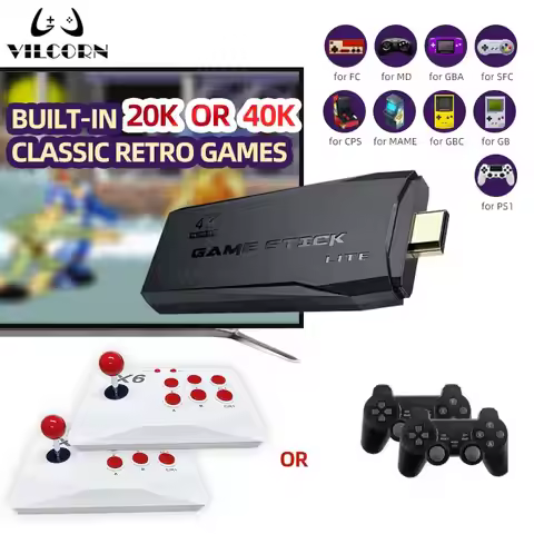 Video Game Console TV HD NEW Game Stick 4K 128 GB Retro Games For PS1/GBA/MAME/SEGA Everdrive Save/S