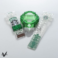 (Vcustom) GA700 CUSTOM PRINTING " STARBUCKS " BAND AND BEZEL WATCH STRAPS